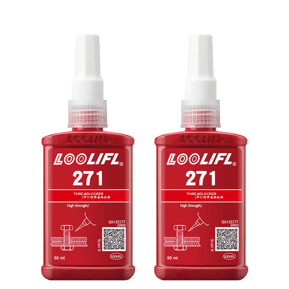 High Strength 271 Thread Locker Adhesive Anti Vibration Anti Impact Screw Lock Glue Heat Resistant Metal Bolt Nut Fastening 10ml