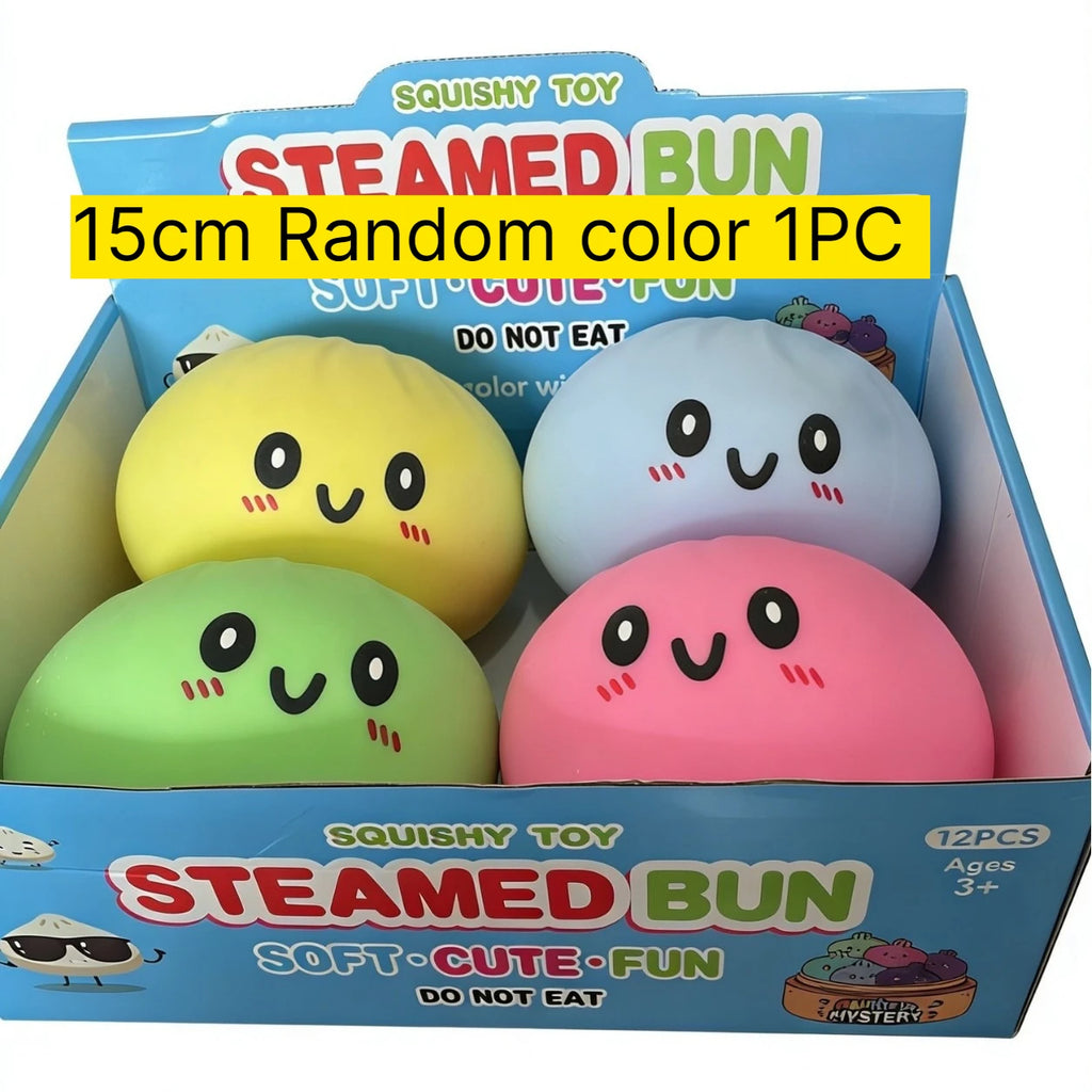15cm Large Steamed Dumpling Sensory Squeeze Fidget Stress Relief DecompressionToy Soft Slow Dough Birthday Gift Home Sofa Decor