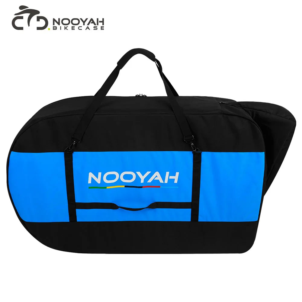 NOOYAH Bicycle Bag No Need Remove Handlebars Foldable Bag MTB Road Bike Transport  Bike Case Three-Layer Fabric 2-in-1 Multi-Bag