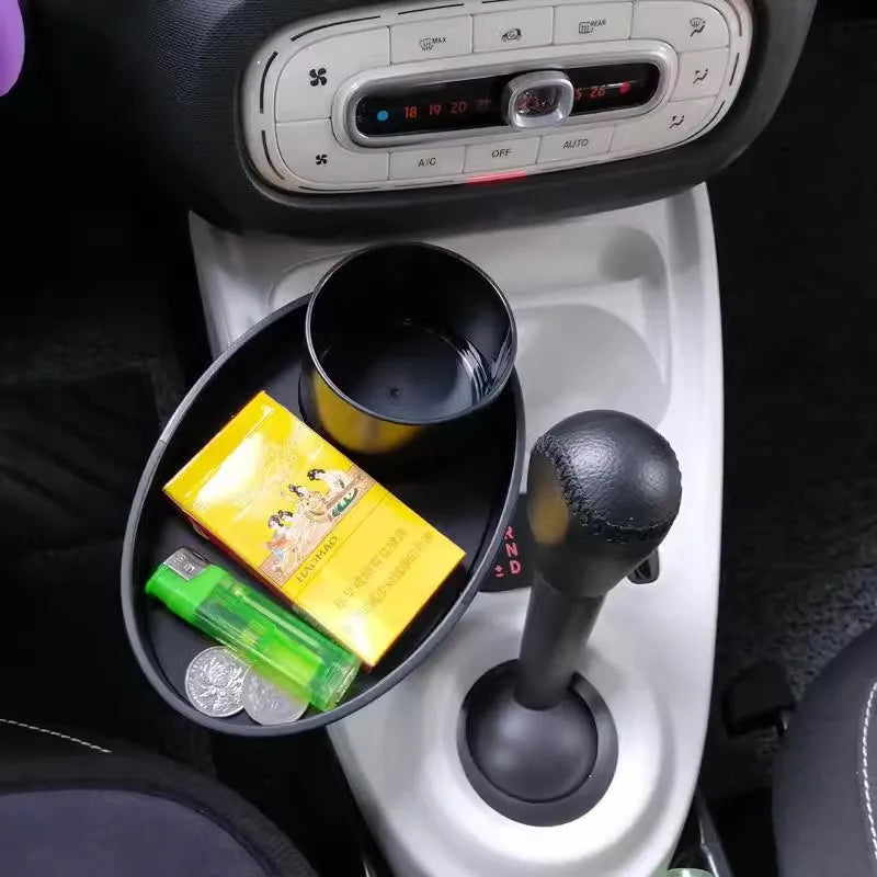 For Benz Smart 453 Fortwo Forfour 2015-2019 Car Cup Holder Tray Organized Table Food Car Tray Portable Adjustable Drink Stand