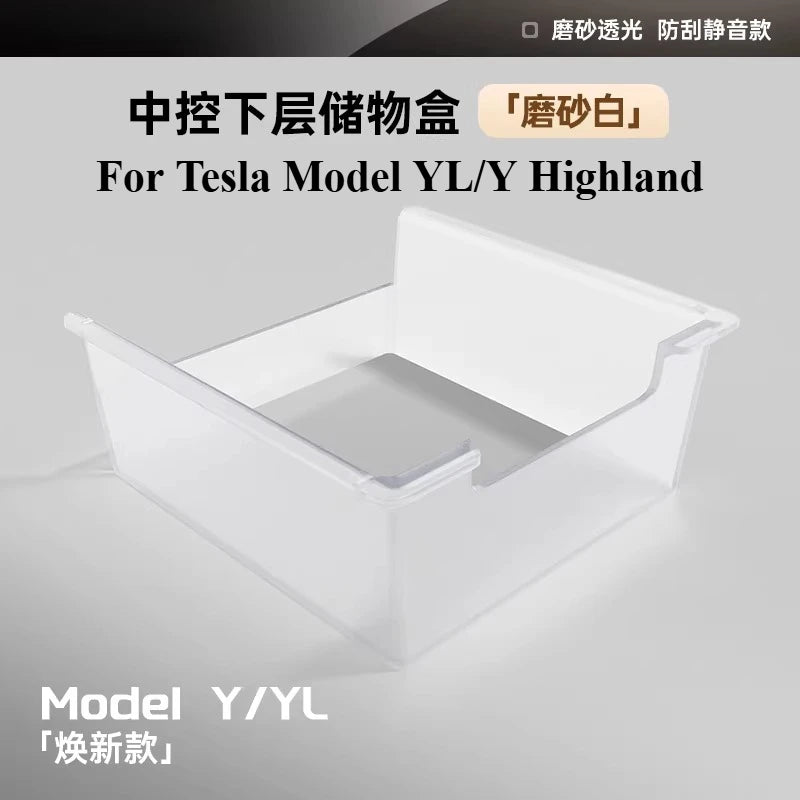 For Tesla Model YL/Y/3 Highland Central Control Storage Box Armrest Box Storage Car Car Interior Modification Accessories Tools