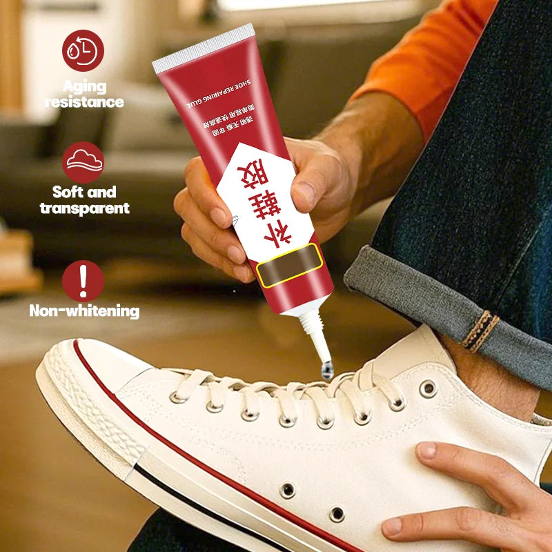 Shoe-Repairing Adhesive Fast-Drying High-Strength Elastic Shoe Glue for Leather Rubber EVA Fabric TPU Repair Home Emergency Fix