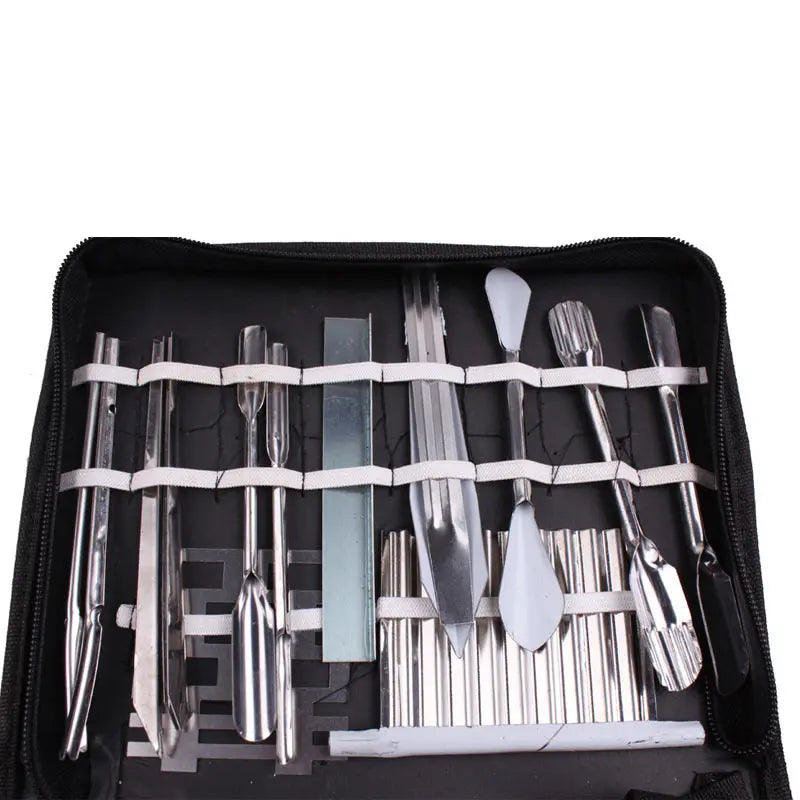 46pc/Set Vegetable Fruit Culinary Carving Tools Durable Stainless Steel Blade Plastic Handle Watermelon Cutting Slicing DIY Tool