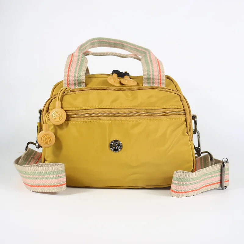 Women's Fashion Messenger Bag Handbag, Nylon Material, Wrinkle-resistant, Square Shape, Thickened Soft Compartment