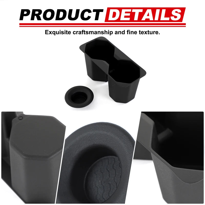 For Mitsubishi Triton L200 2024 2025 TPE Removable Center Console Cup Holder Anti-Slip Waterproof Cup Holder Car Accessories