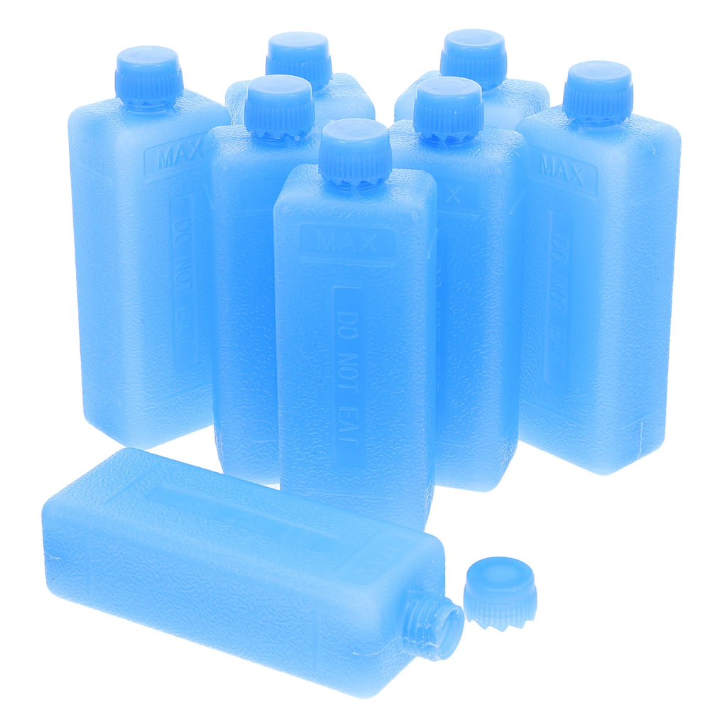 8pcs Cooler Ice Packs Ice Crystal Boxes Reusable Freezer Packs Long Lasting Cooler Ice Blocks Box For Lunch Boxes Camping Picnic