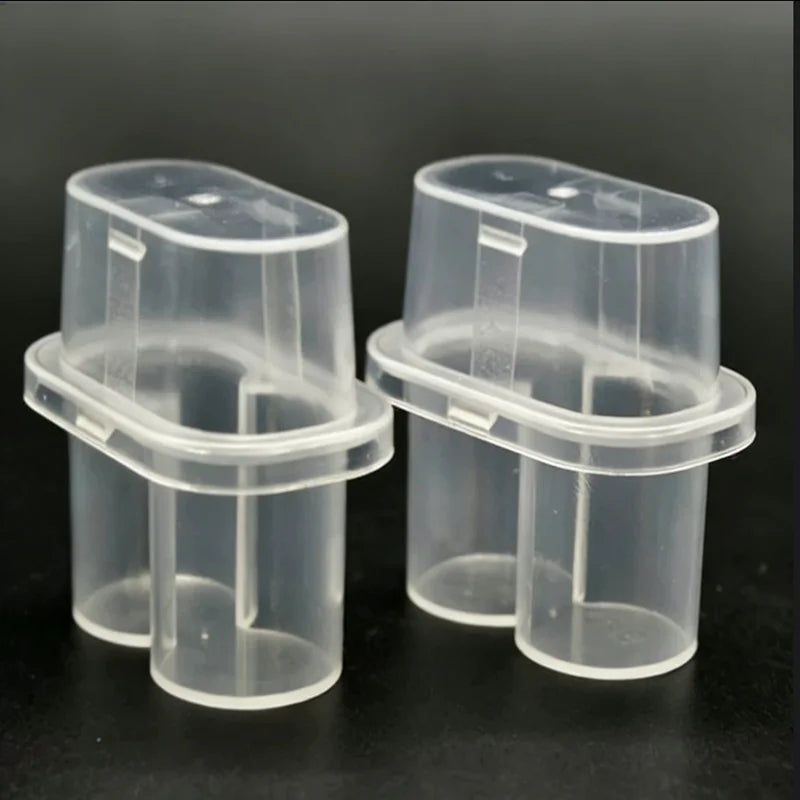 2-Slot 3ml Vial Storage Box Plastic Peptide Storage Case for Freezer Tube Stackable Vial Organizer Box Clear Peptide Case