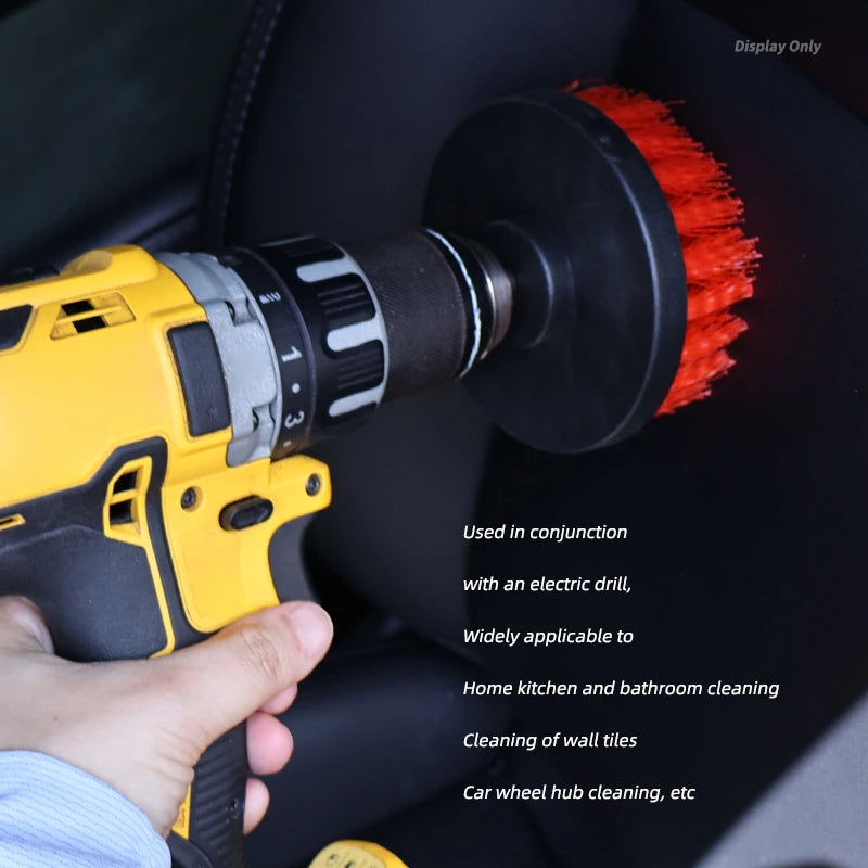 1-3 Pcs 5 Inch Drill Brush Set Multi-Purpose Electric Cleaning Brush Attachment for Carpet Car Seat Kitchen Tile with M14 Thread