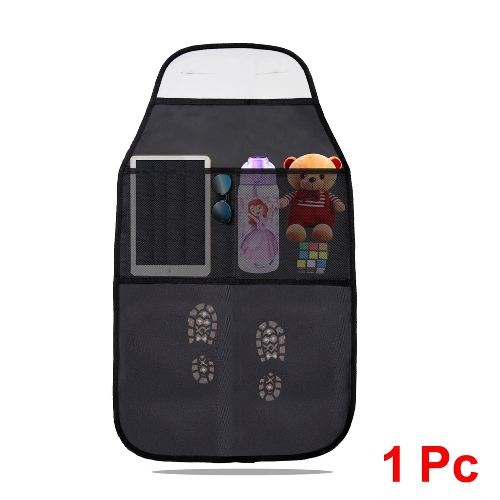 Car Seat Organizer Multifunctional Oxford Fabric Car Back Multi Pocket Storage Bag with Tablet Holder Protector for Kids