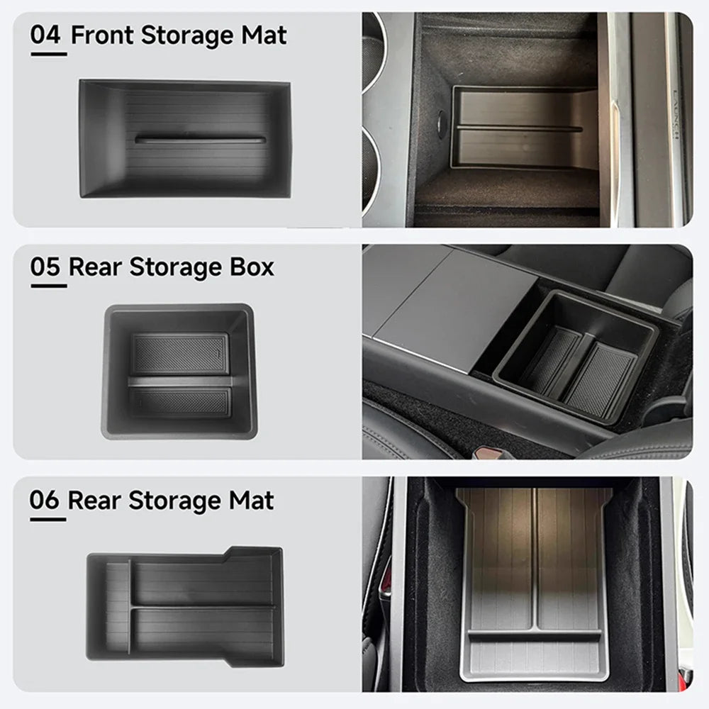 For Tesla Model Y Juniper Accessories Storage Box Center Console Storage Box Cup Holder for Tesla Model Y Juniper 2025 2026