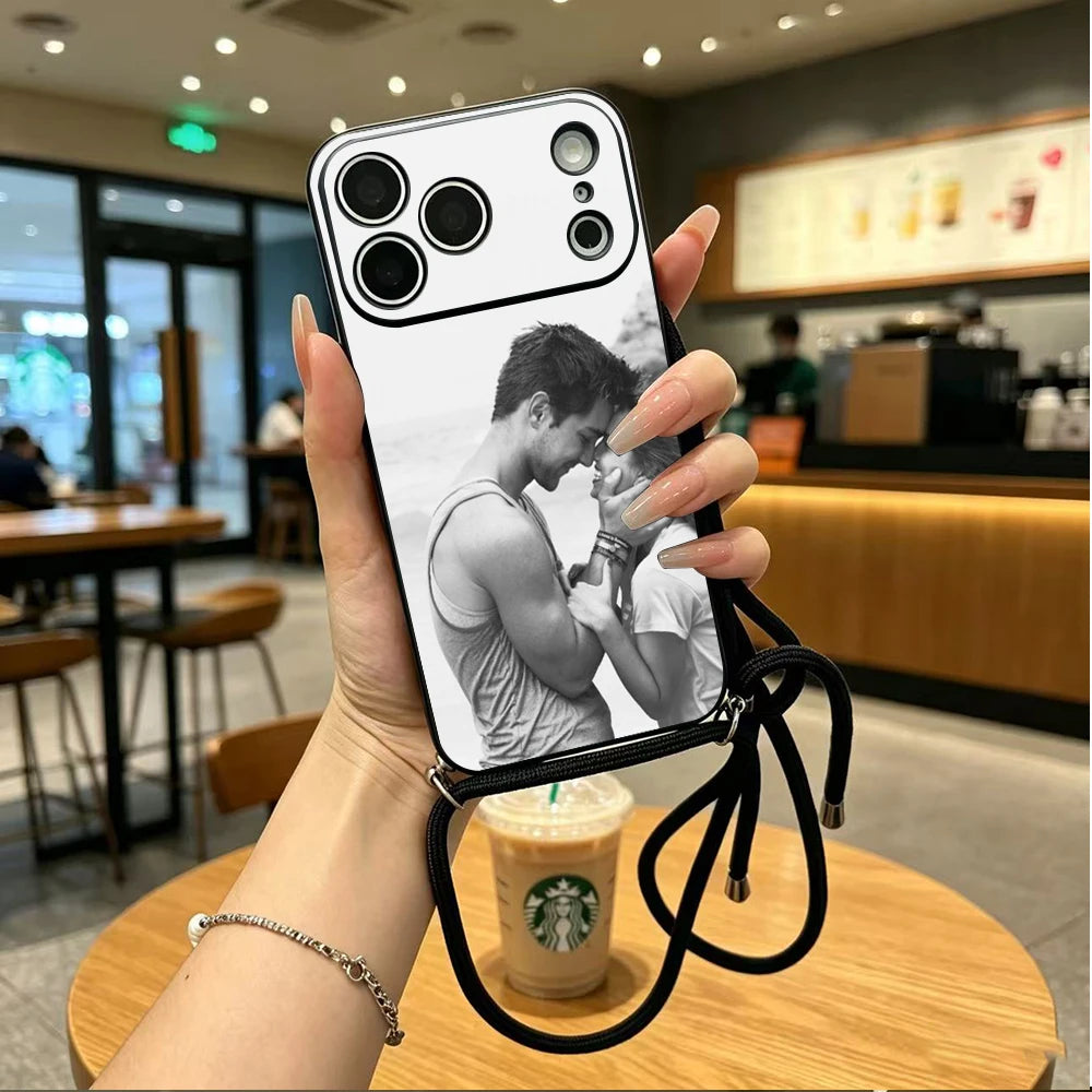Crossbody Custom Matte Phone Case For iPhone 18 17 16 15 14 13 12 11 Pro Max Mini SE XS XR 8 Plus Adjustable Hanging Rope Cover