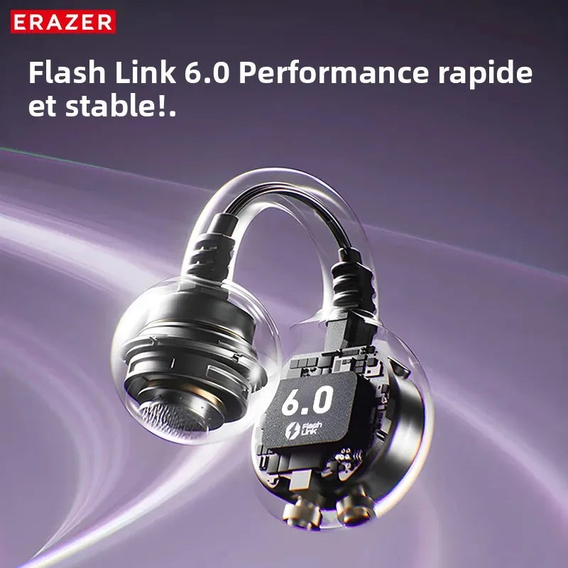 ERAZER XF55 Bluetooth V6.0 AI Earphones Noise Redution OWS Ear clip Headsets Wireless Headphones Translator Earbuds Longlife