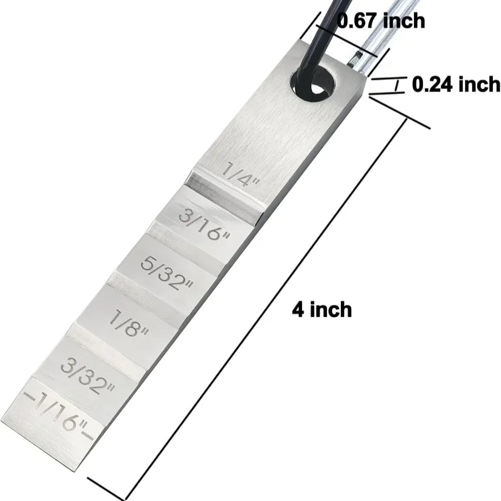 Small Pipe Spacer Wedge Stepped Gauge 6-Step Stainless Steel Wedge High-Precision Tool Step Feeler Gauge For Pipe Fitter Tools