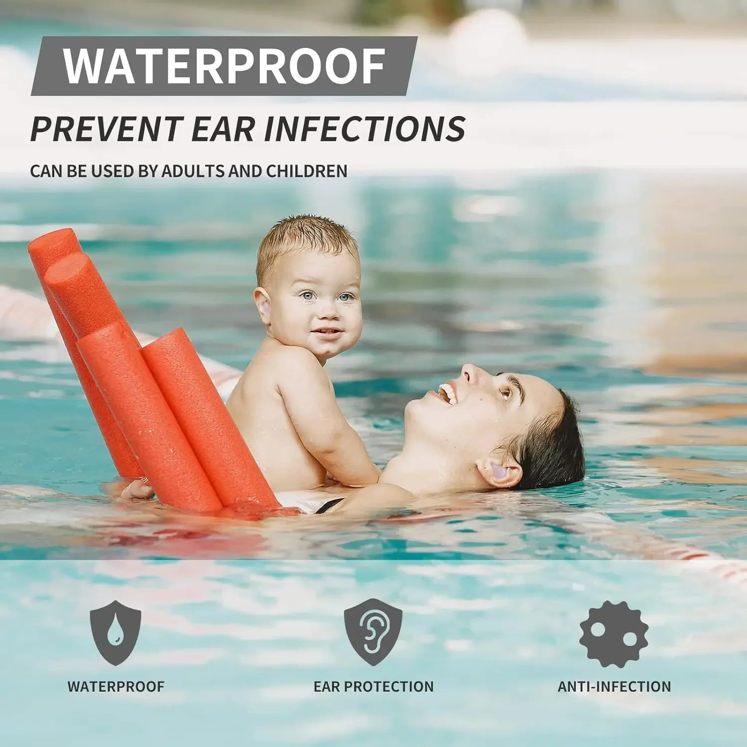 Moldable Soft Ear Plugs for Sleeping Waterproof Noise Cancelling Wax Reusable Earplugs for Swimming Flying Studying Earbuds