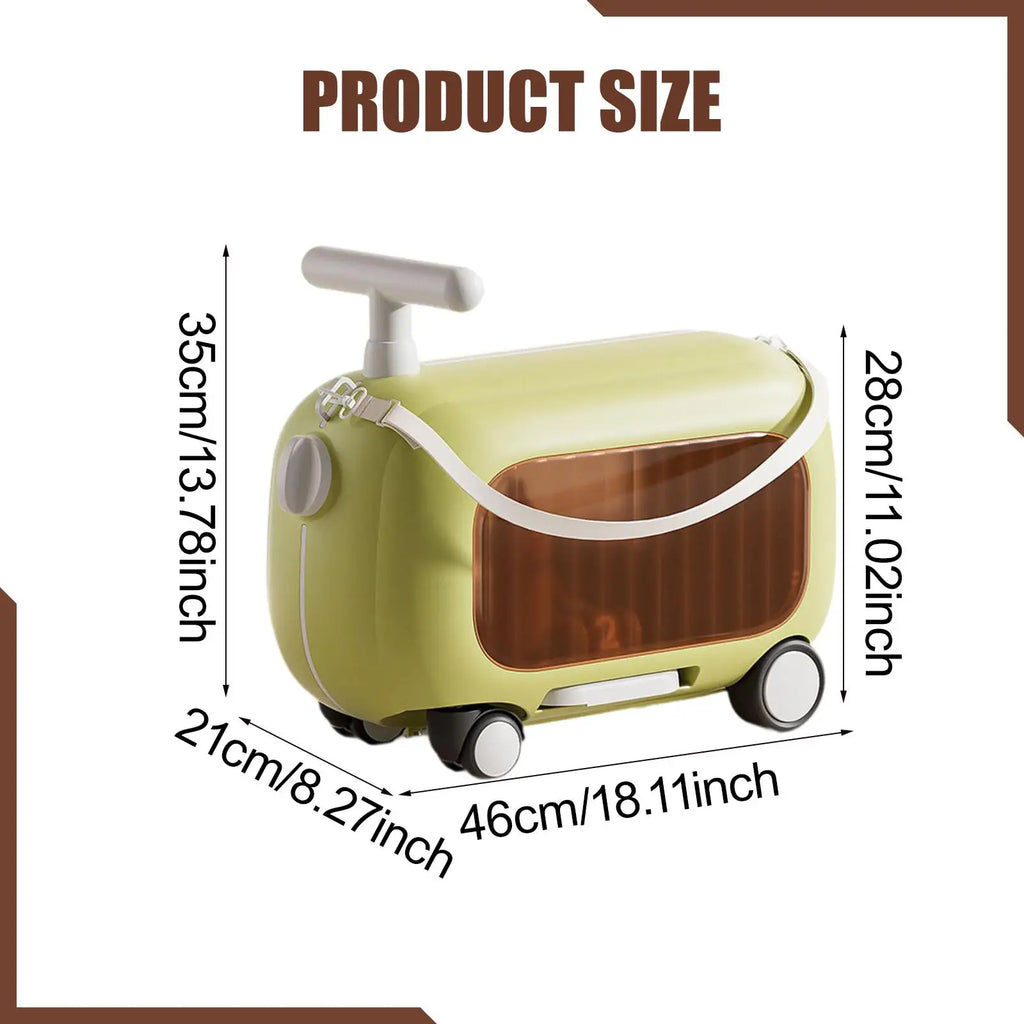 Luggage Case with Wheels Rideable Carry on Storage Carry on Luggage Children's Suitcase Luggage Set Travel Luggage