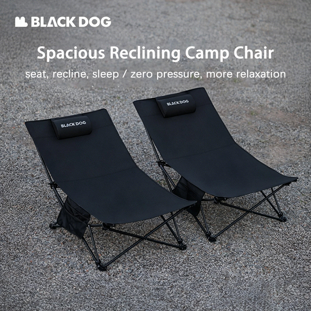 Blackdog Camping Chair With Pillow Lounge Office Nap Home Use Recliner Outdoor Foldable Beach Fishing Tourist Chairs
