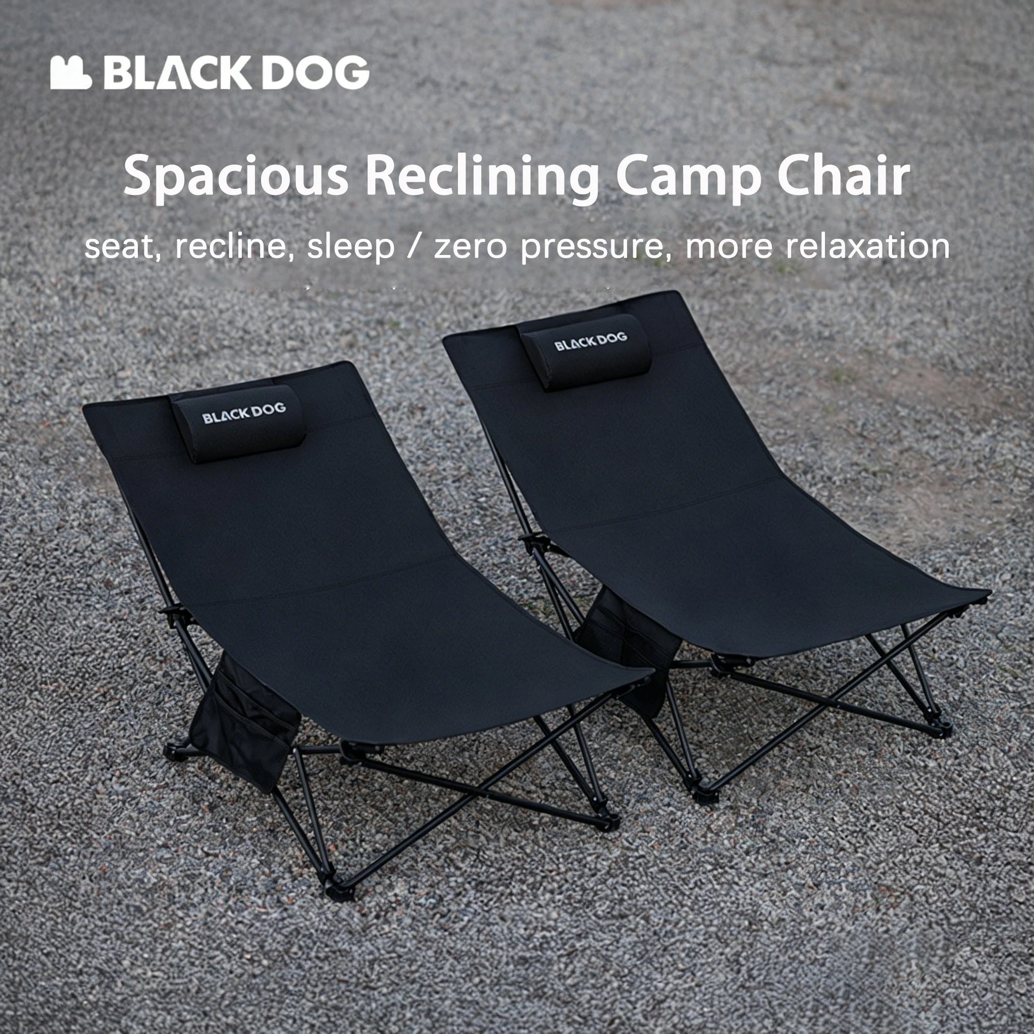 Blackdog Camping Chair With Pillow Lounge Office Nap Home Use Recliner Outdoor Foldable Beach Fishing Tourist Chairs