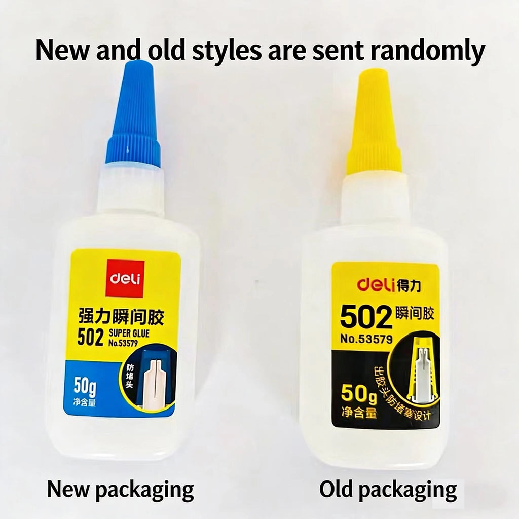Deli 502 Super Glue Professional Strong Fast Instant Adhesive Cyanoacrylate Hardware Metal Cars Wood Craft Hobby Seconds Bond