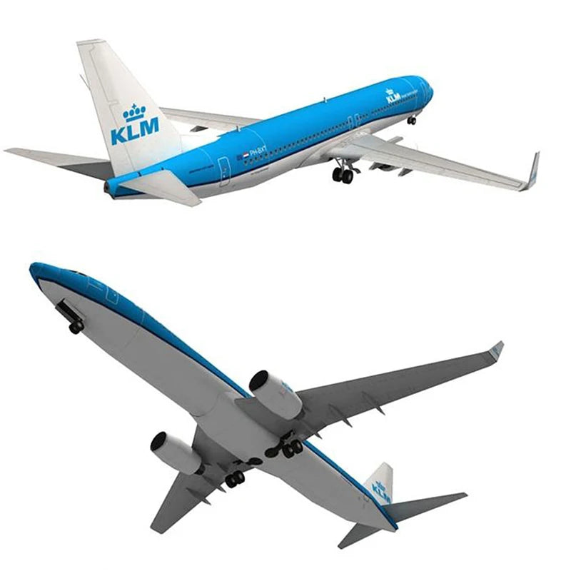 1Pc 1:100 737 Aircraft Dutch Airlines 3D Paper Model DIY Handmade Toys‘