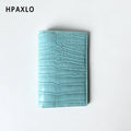 Genuine For Crocodile Embossed Leather Passport Holder Travel Wallet RFID Blocking Himalayan Style Luxury New Passport Holder