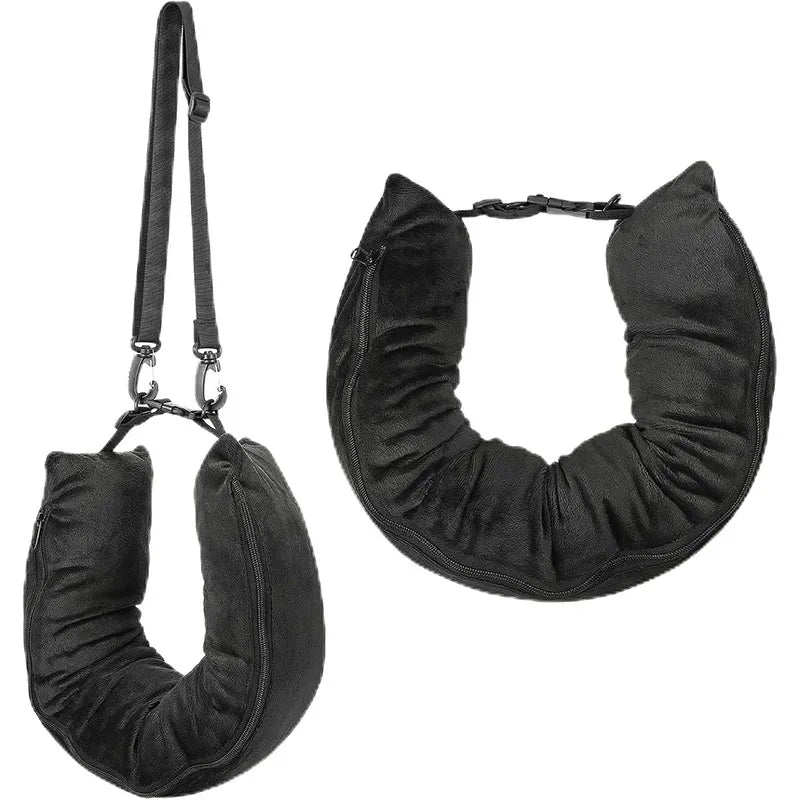 Multifunctional Fillable Travel Neck Pillow bag With Storage Pouch Comfortable U-Shaped Pillow Luggage Pillowcase Portable bag