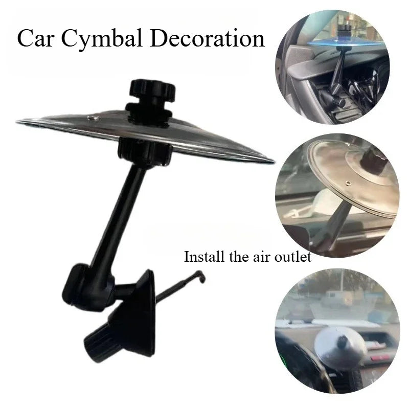 Universal Car Air Vent Musical Car Decor Mini Percussion Cymbals Dashboard Tapping Rhythm Drums Driving Accessory Unique Gift