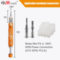 JRready Ejector Rod Pin Extractor,Mini-Fit Jr Extraction Tool for Molex MX3.0 Male/Female&Computer Repairs&Mini-Fit Jr.TM Series