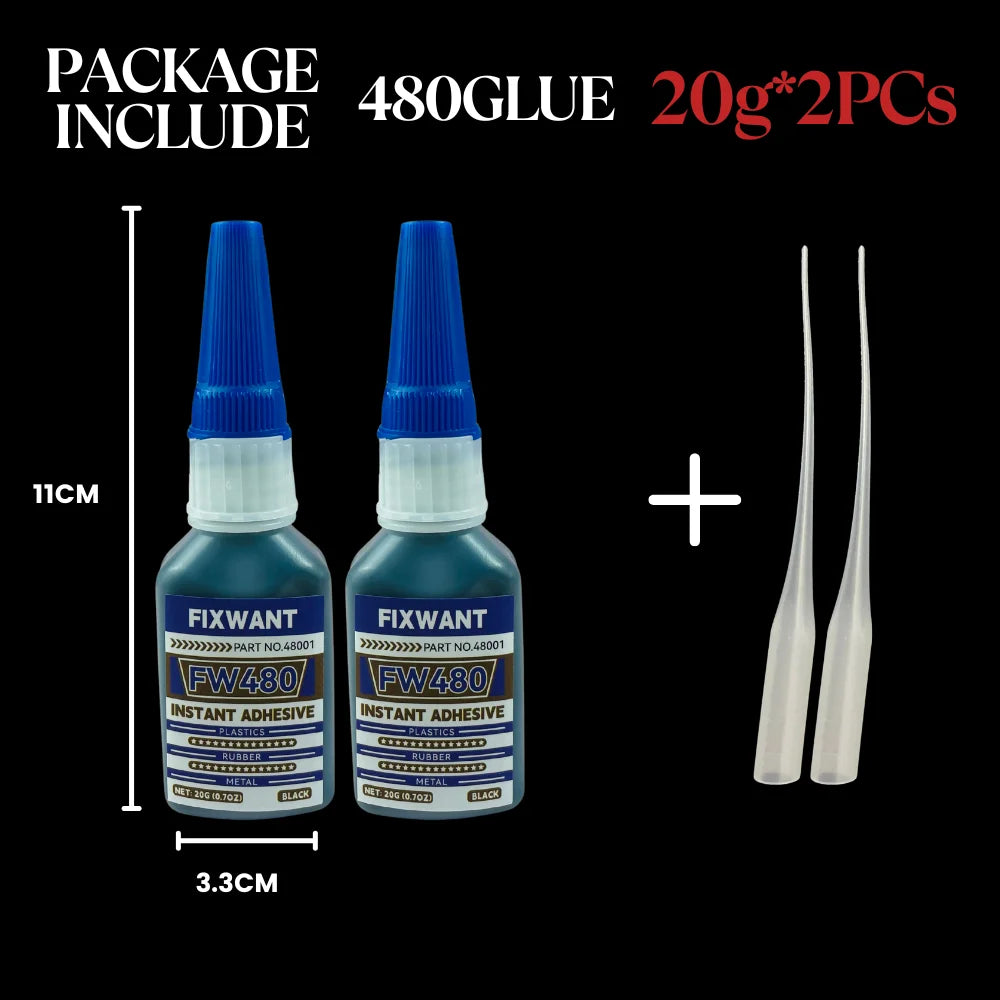 Black Medium-Thick CA Glue Cyanoacrylate Super Glue Dark Wood Repair Rubber Toughened Shockproof Gap Filling Adhesive 20/50/500g