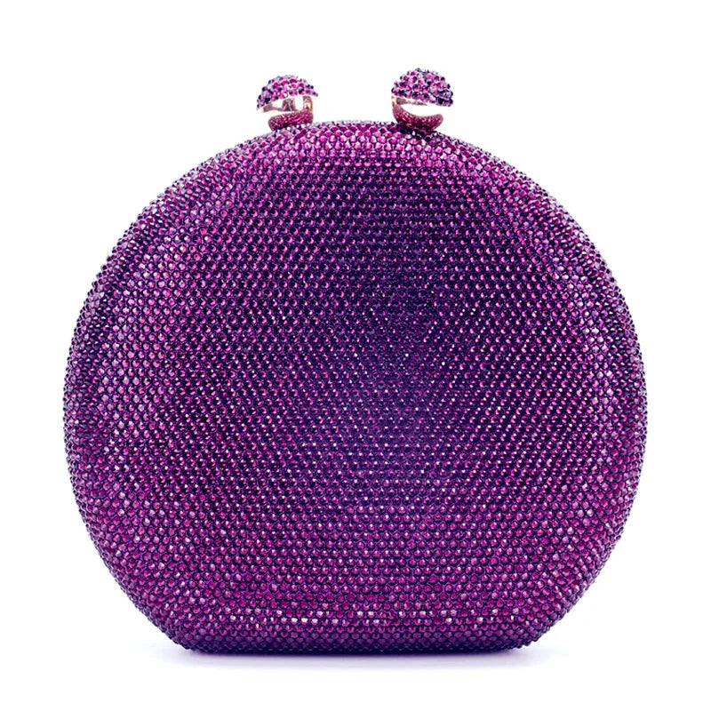 Women White Crystal Evening Clutches Bag Black/Silver Diamond Female Clutch Purse Lady Crossbody Small Party Phone Minaudiere