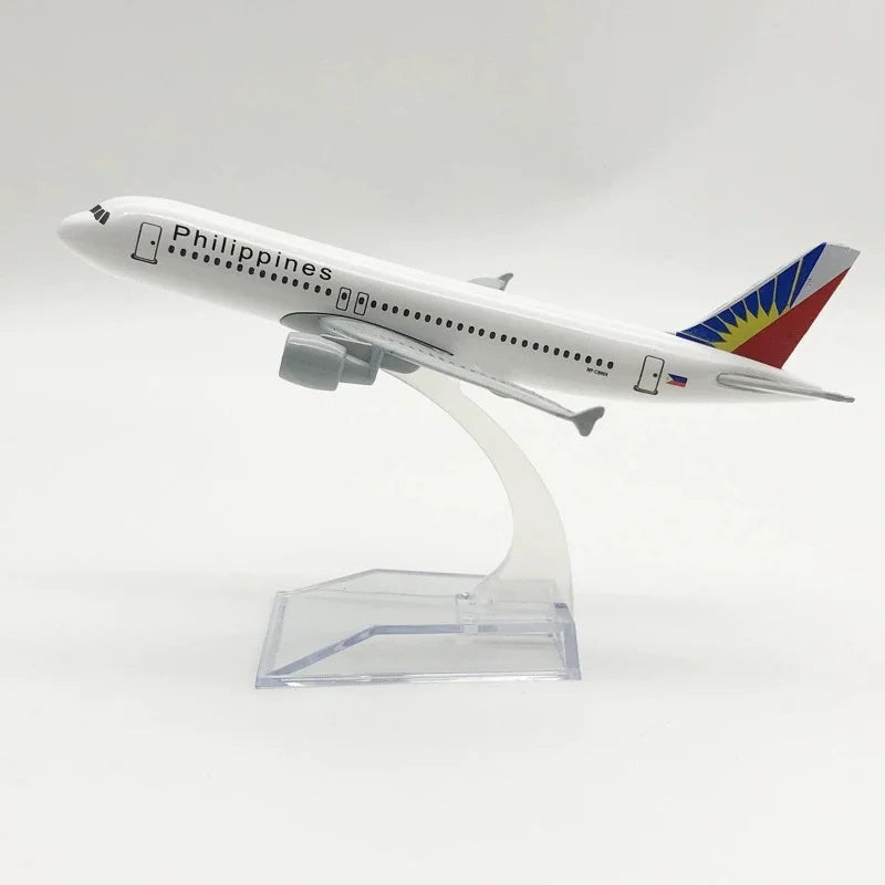16cm airplane scale Western Philippines Airbus A320 Plane Model Simulation Alloy Finished Souvenir Collection Toy