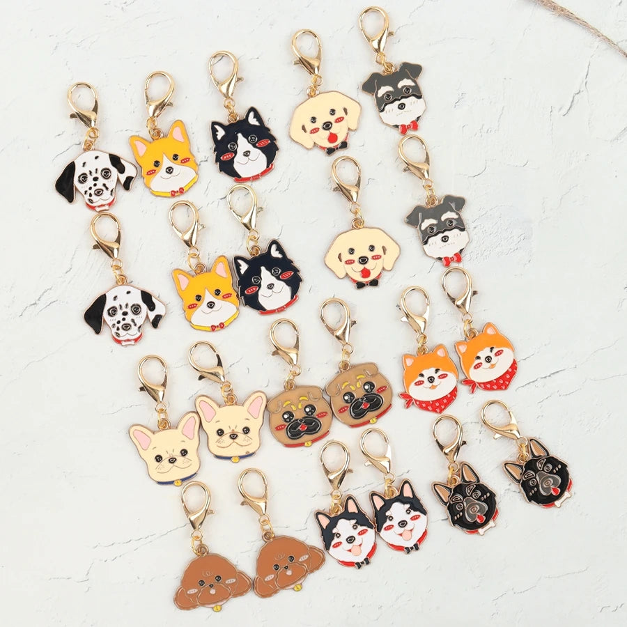 11 Pieces/22 Pieces of Cute Puppy Keychains, Pet Keychain Pendants, Animal-Themed Ornaments, Various Types of Puppies, Ideal Gifts for Dog Lovers, Small Gifts for Backpacks and Parties