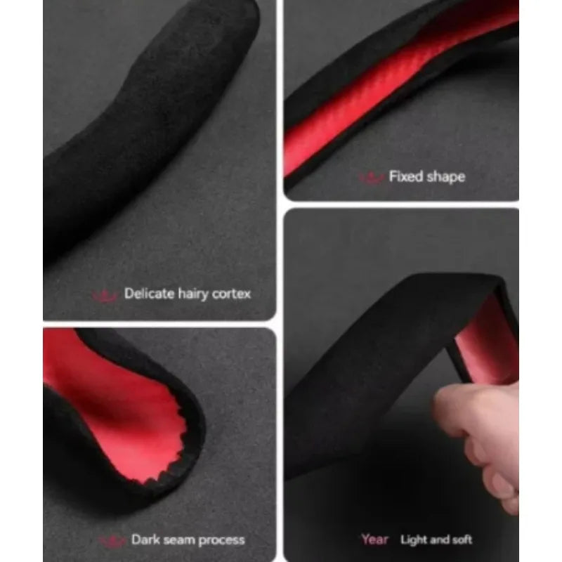 Suitable for Mg Non-Slip Buckle Segmented Suede Steering Wheel Cover Suitable for Zs Mg3 Hybrid Luxury 2025 One Mg4 Mulan Hs 5 6