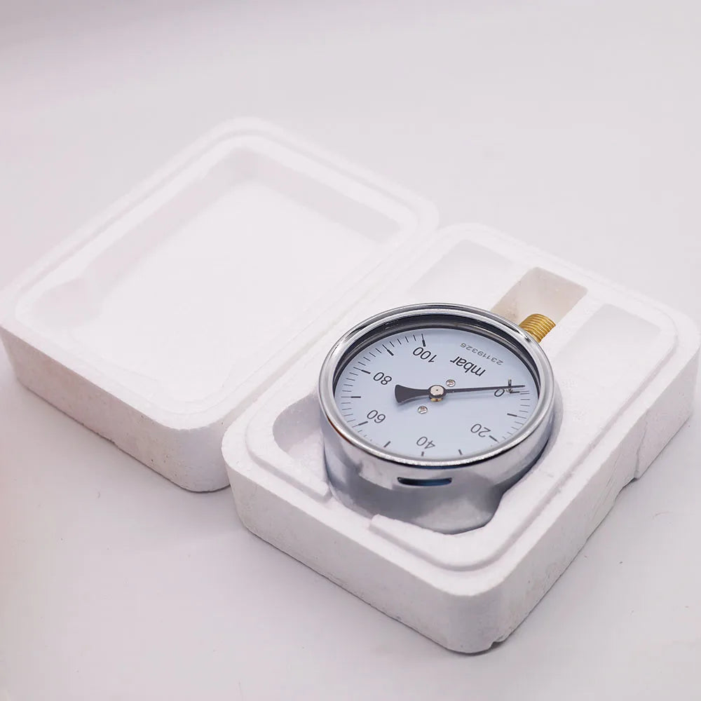 G1/2 mbar Gauge 0-10mbar 40mbar 60mbar 100mbar 200mbar 500mbar 1000mbar Gas Pressure 100mm Diameter Gauge Mbar Pressure Meter