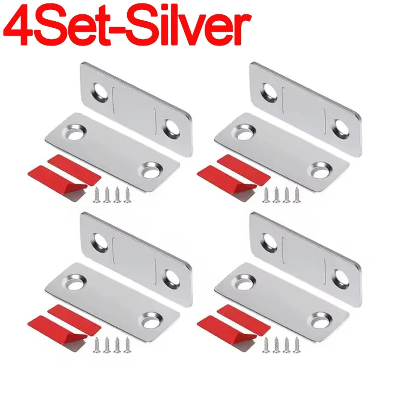 20/1Set Invisible Magnets Cabinet Catches Strong Magnetic Door Stopper Patch Adhesive Furniture Drawer Window Door Closer Latch
