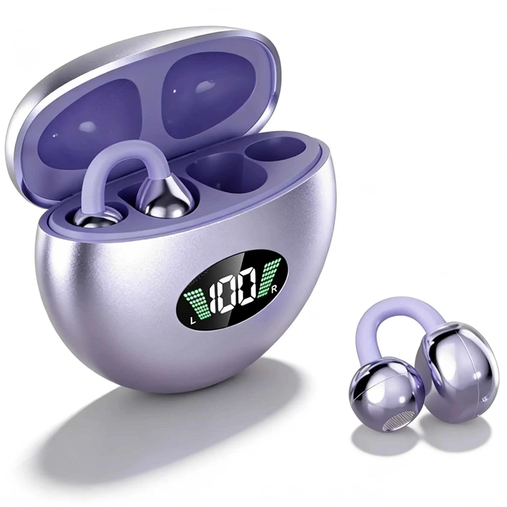 Premium Wireless Bluetooth Earbuds Clip-on Earphones Sound Quality Long Battery Life Perfect for Sports Headphones With Mic