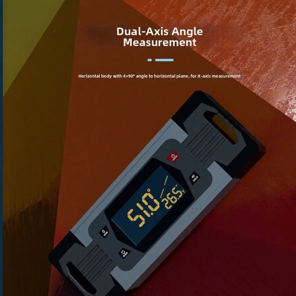 Touchscreen Digital Level with Dual Measurement Capability Large Display and Buzzer for Repetitive Alignment Work