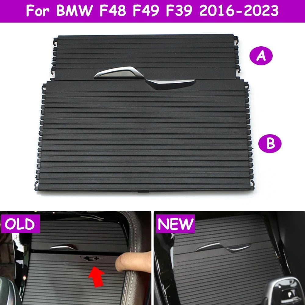 F48 F49 F39 Car Interior Central Console Cup Holder Slide Roller Blind Cover For BMW X1 X2 2016-2023 51169299529 51169381047