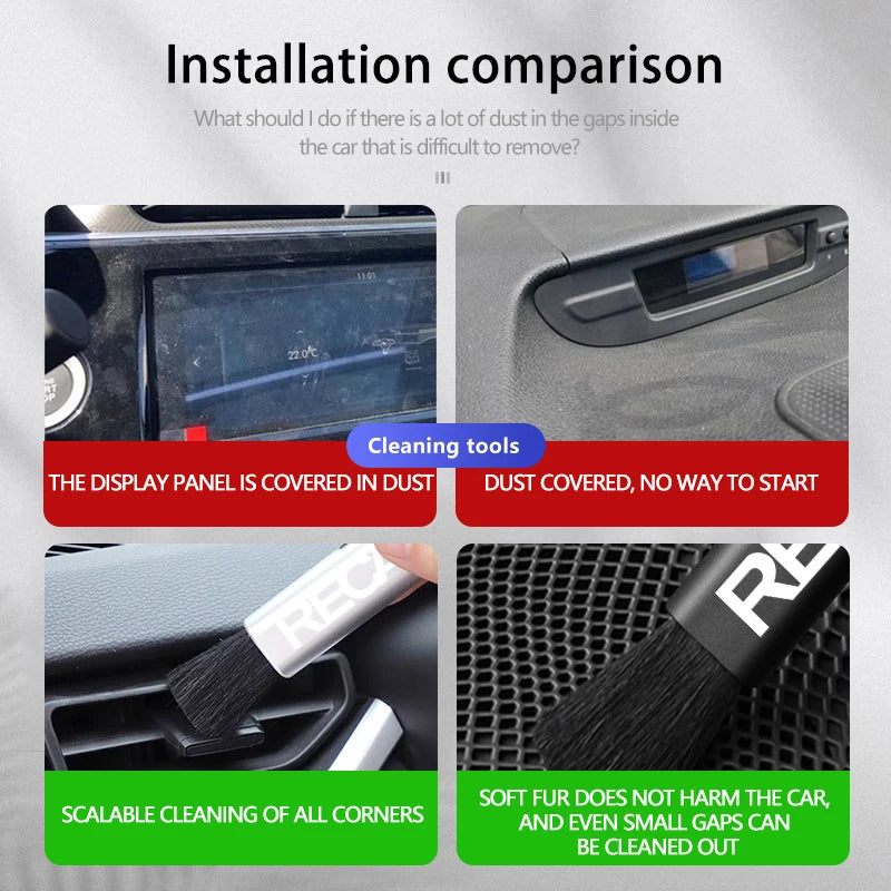 Car Cleaning Brush Air Vent Detailing Dust Remova Accessories For Recaro