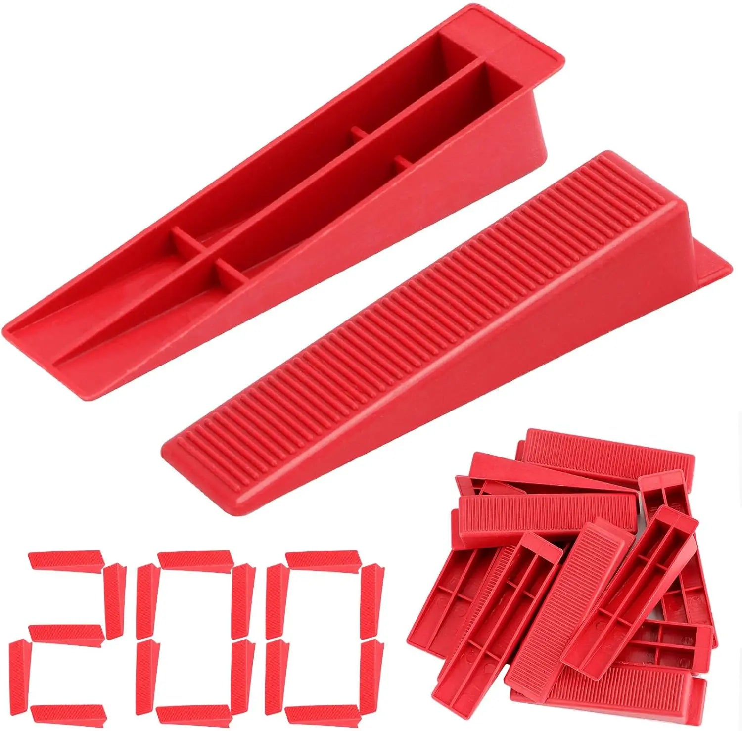 100pcs Set Tile Leveling System Wedges with Clips 1/25''(1mm) Professional Ceramic Tile and Stone Installation