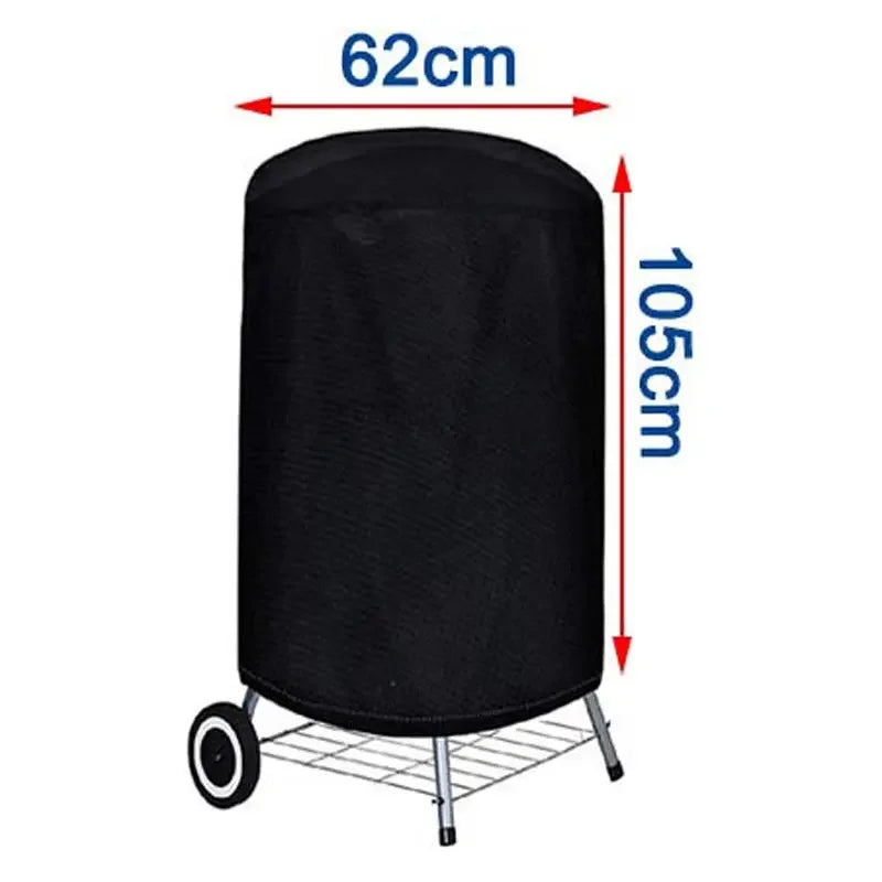 Waterproof Dome BBQ Cover for Weber Charcoal Kettle & Char-Broil Grill, Heavy Duty Outdoor Smoker Cover with Drawstring