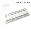 100 Pcs PVC Slot Hole Adhesive Hang Tabs Hook Merchandise Package Box Bag Hangers Peghooks Display For Store Retail Display