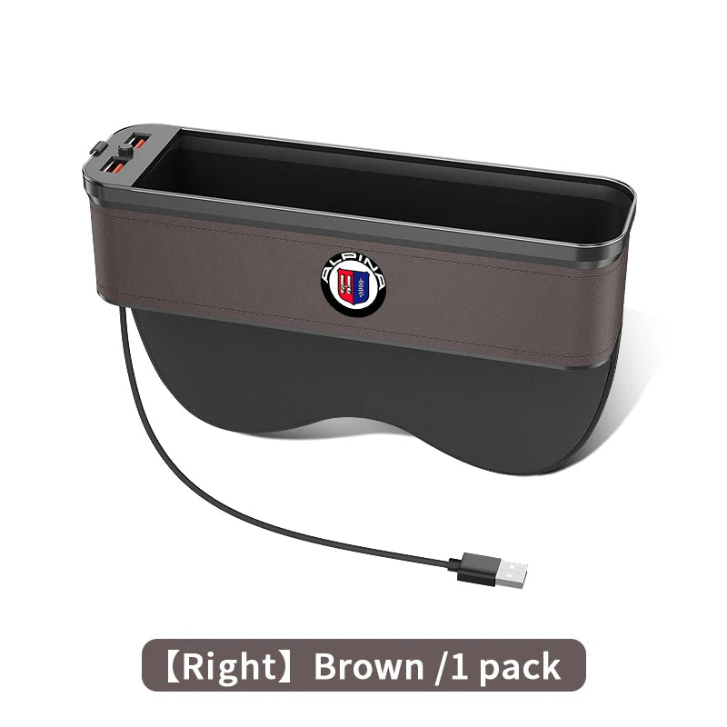 For ALPINA B3 B4 B5 B7 B8 D3 D4 D5 XD3 XD4 XB7 G05 G10 G20 G30 G60 G82 E60 E87 E92 F10 F20 F30 Car Seat Gap Festoon Storage Box