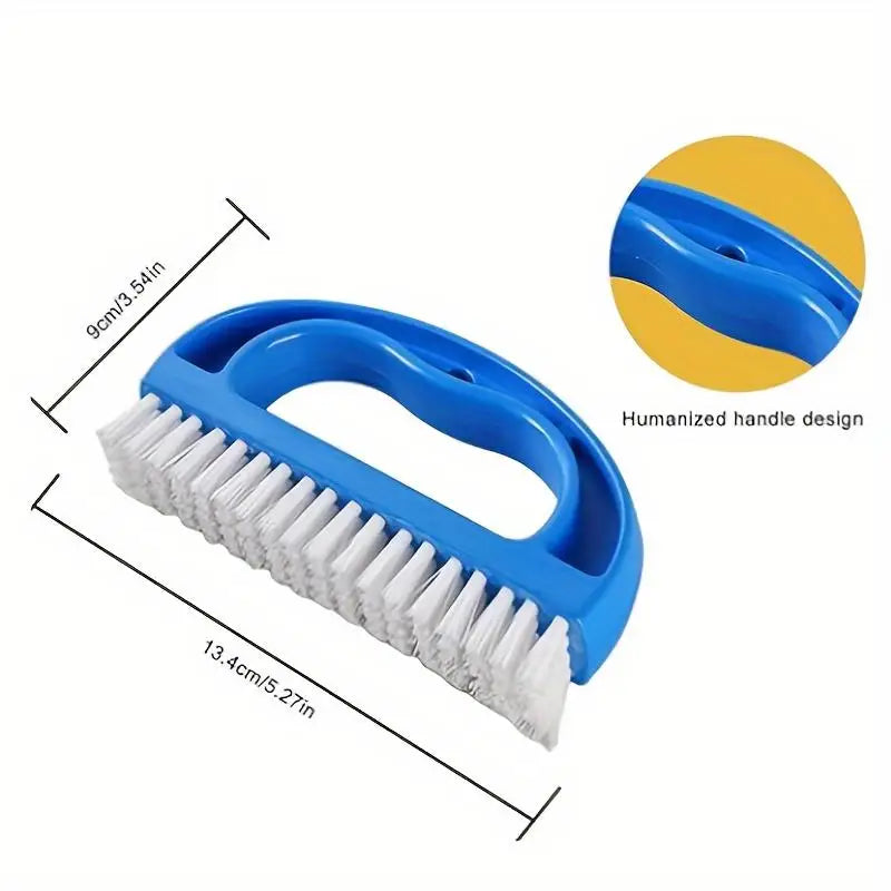 2pcs D Shaped Car Carpet Brush Fine Bristle Curved Handle Anti Slip Upholstery Cleaning Tool Plastic Car Maintenance Equipment