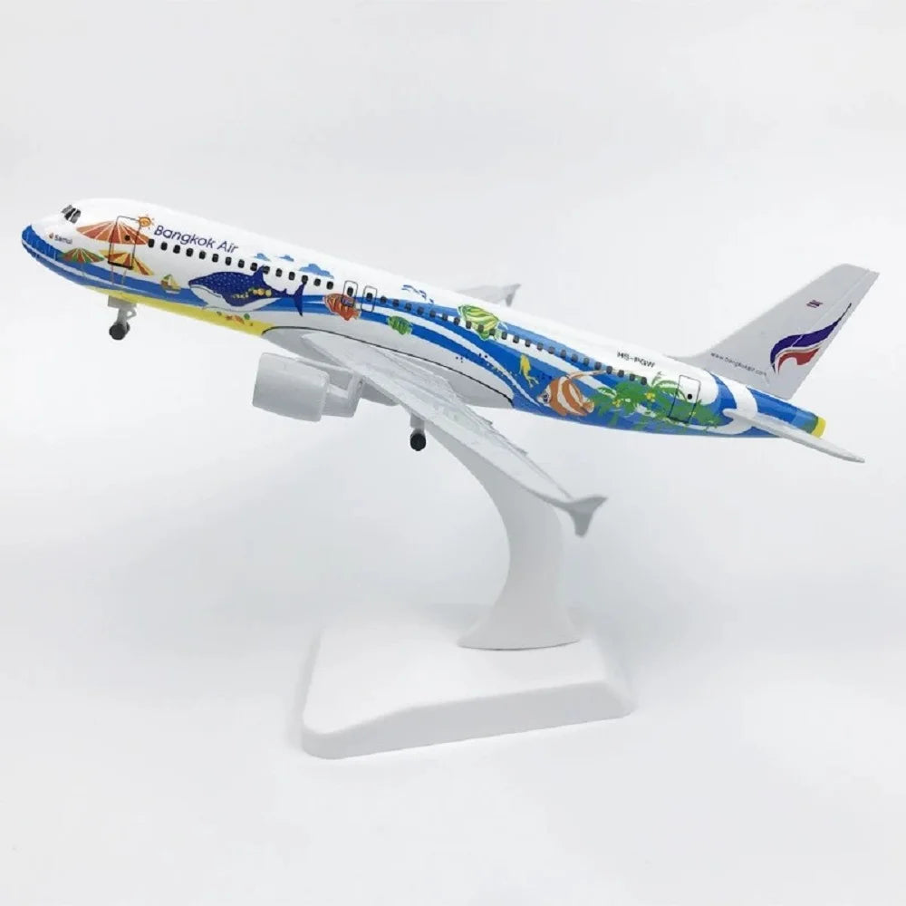 20cm Airplane Model A320 Series Metal Scale Aircraft Diecast Aviation Collectible Miniature Children Toys Souvenir With Stand