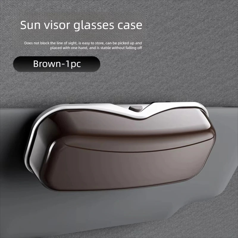 1PC Car Glasses Box Portable Car Glasses Frame Car Driving Glasses Frame Glasses Box Sunshade Glasses Auto Interior Accessories