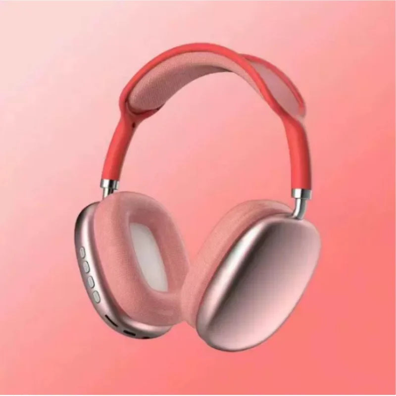 P9 Plus Max Overhead Wireless Bluetooth Earphones Noise-Canceling Long Standby Card-Slot Large Cushioned Ear Covers for Comfort