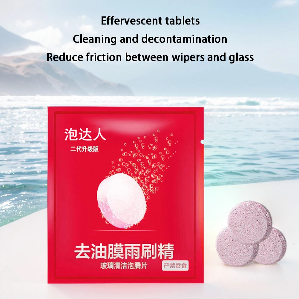 Car Effervescent Tablets Windscreen Wiper Cleaning Tablets Windscreen Wiper Solid Washer Household Cleaning Tablets