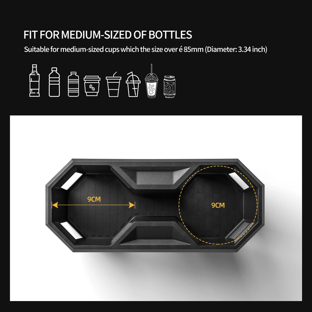 Smabee for Tesla Cybertruck 2024 2025 2026 Water Cup Holder Storage Box Silicone Shock-Absorbing Central Tidying Car Accessories
