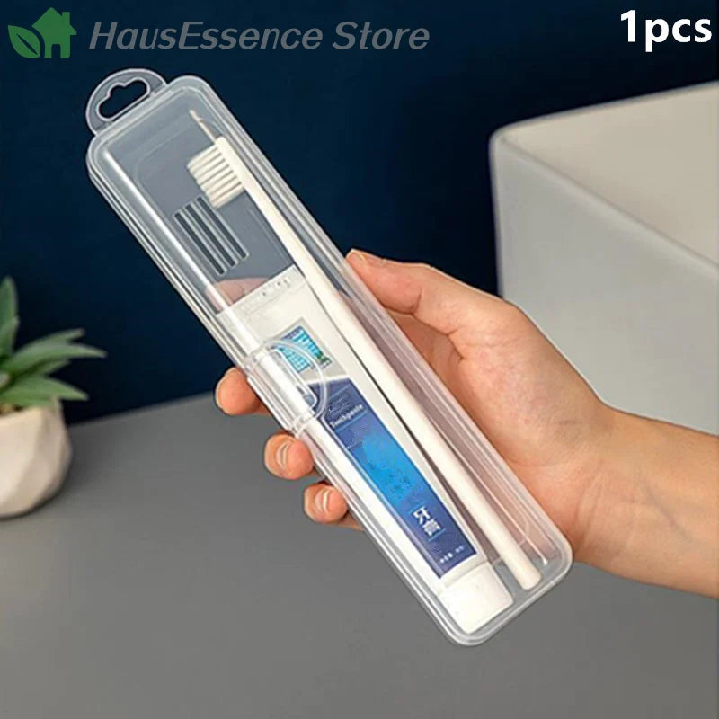 ※Portable Toothbrush Box Plastic Travel Toothbrush Case Transparent Toothbrush Holder Organizer Travel Practical Accessor