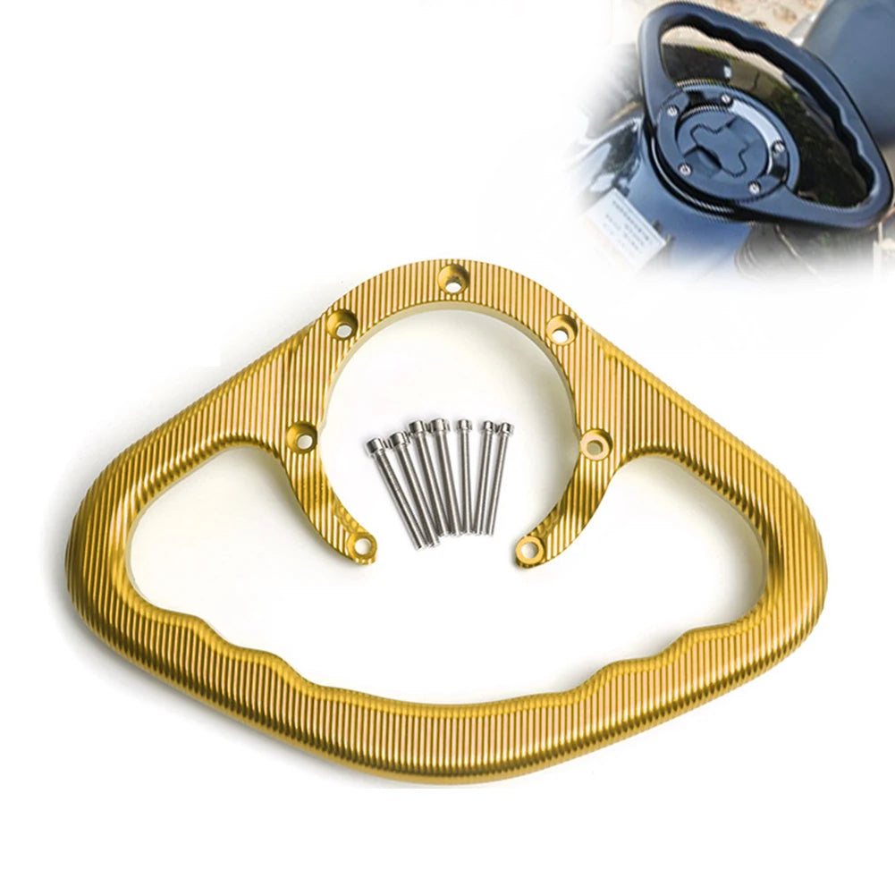 CNC Aluminum Grip Handle Bar Grips Anti-slip Performance Fuel Tank Installation Grip Grooves For Honda Motorcycles